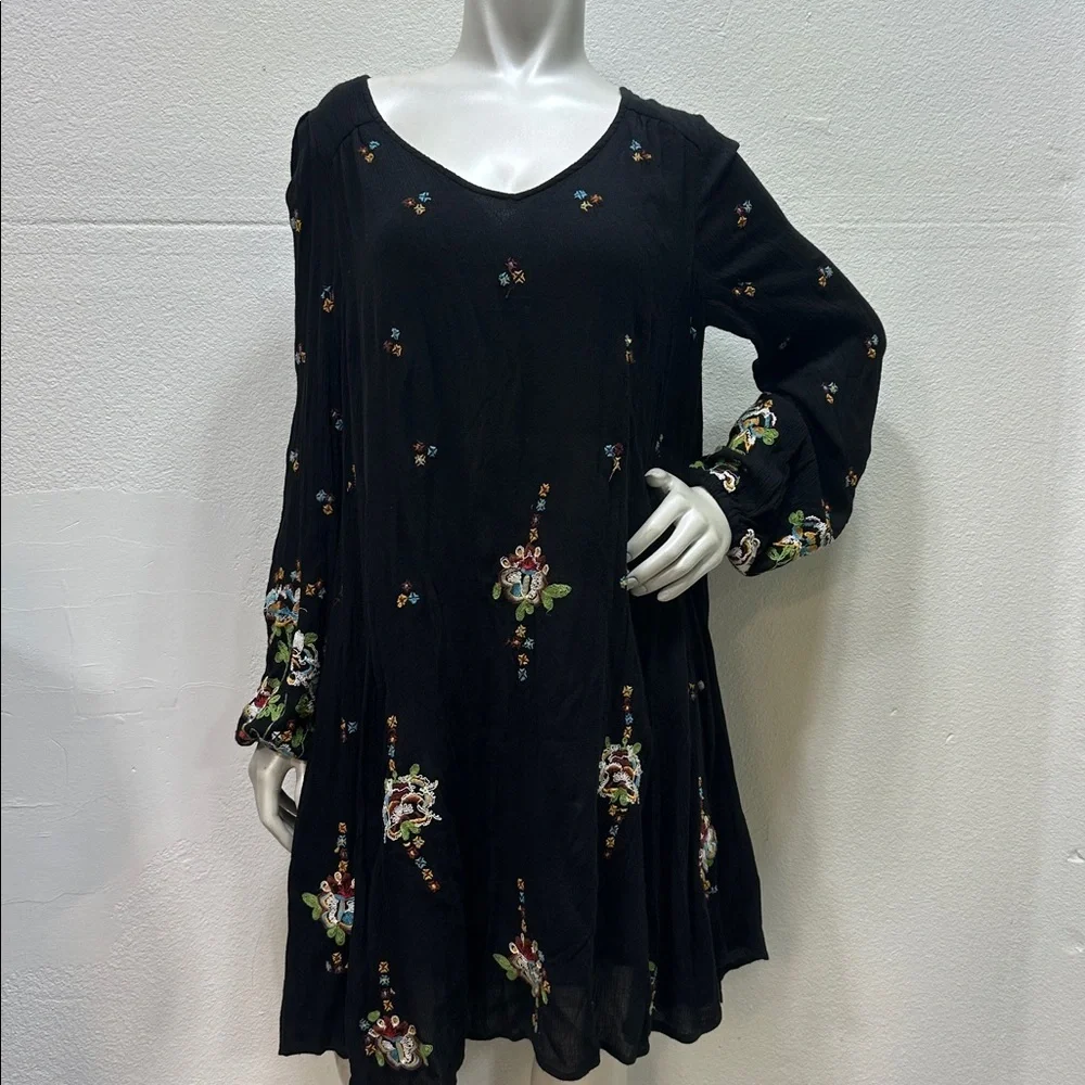 Free People Oxford Embroidered Mini Dress